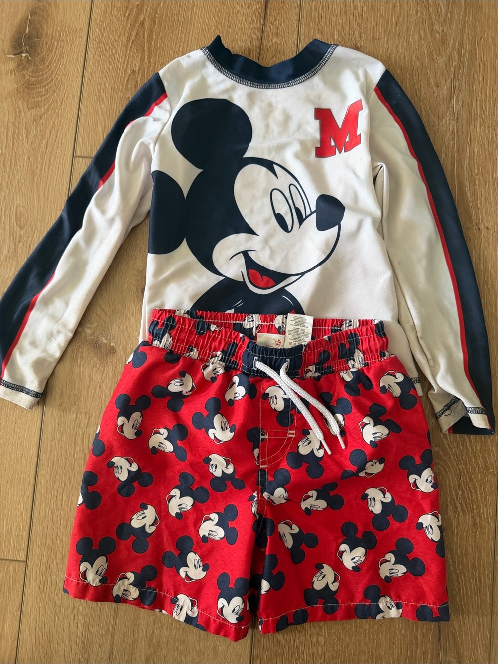 Disney Navy, Red & White Mickey Mouse Kids Pajama Set